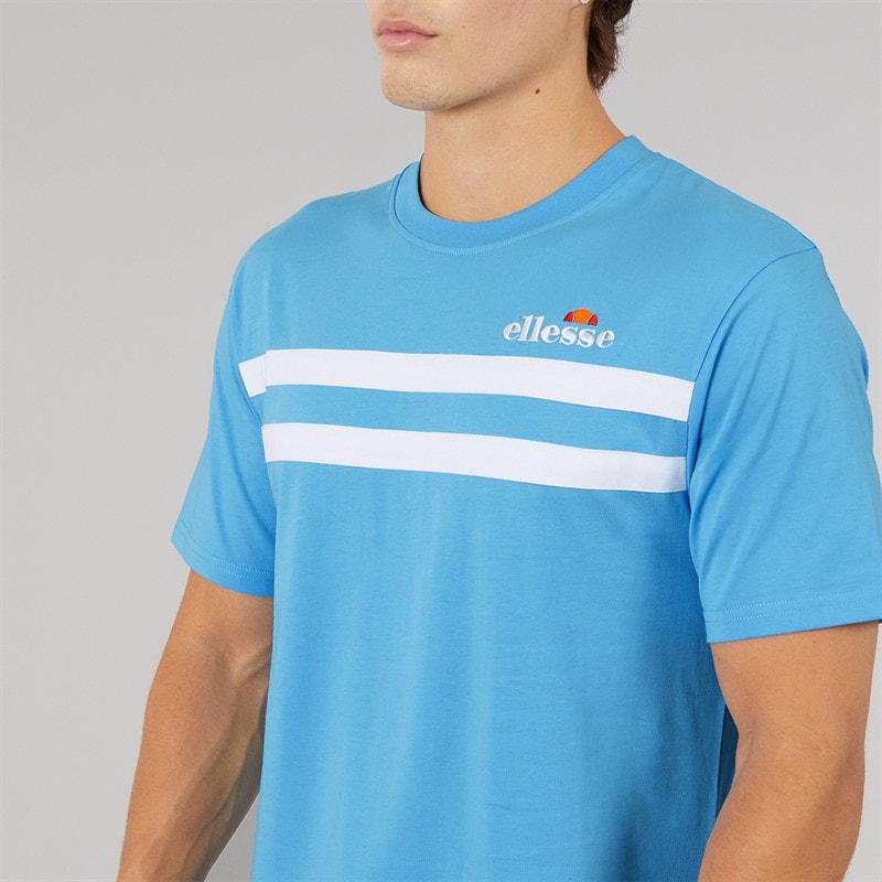 Mens Squalius Retro Stripe T-Shirt Blue - Image 3