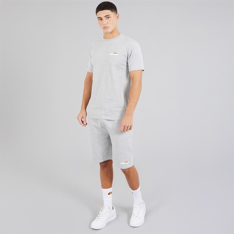 Mens Harison Sweat Shorts Light Grey Marl - Image 4