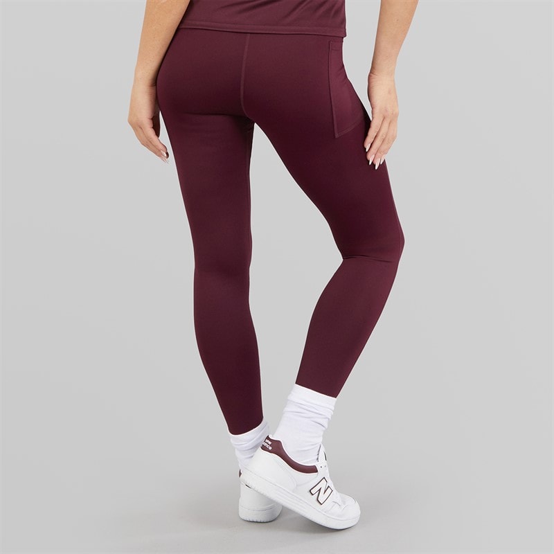 Womens Deana High Waisted Tight Leggings Dark Purple - Image 2