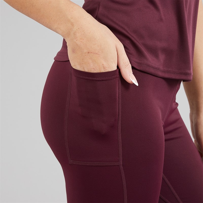 Womens Deana High Waisted Tight Leggings Dark Purple - Image 5