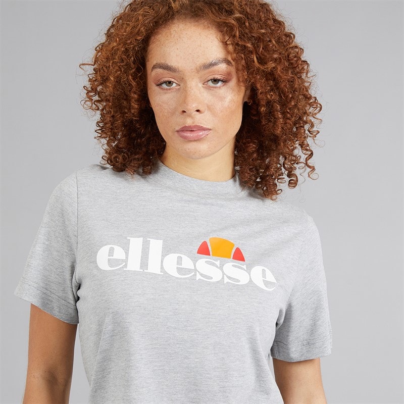 Womens Stauf Logo T-Shirt Light Grey Marl - Image 3