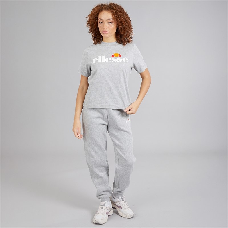 Womens Stauf Logo T-Shirt Light Grey Marl - Image 4