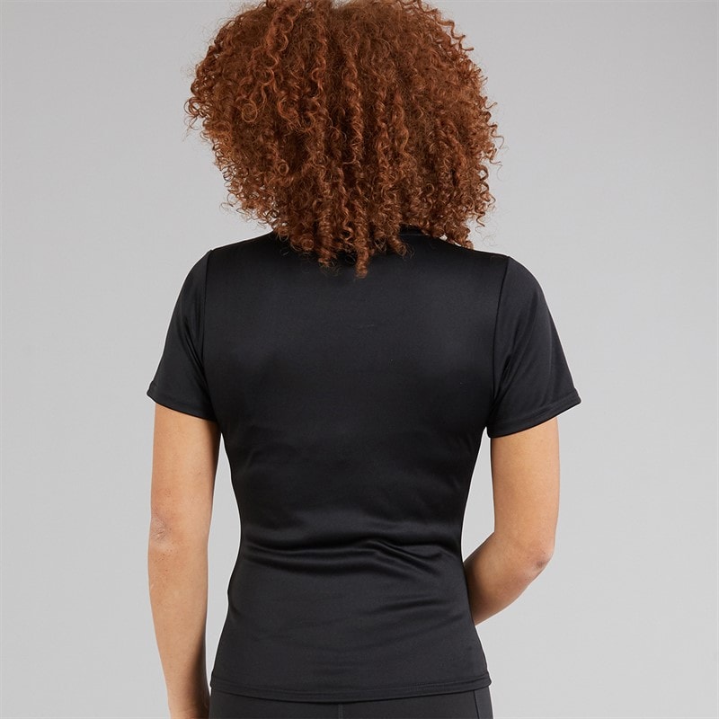 Womens Dianne Poly T-Shirt Black - Image 2