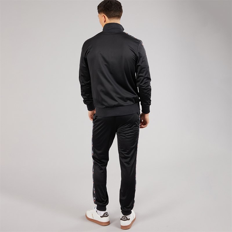 Mens Barelo Taped Poly Tracksuit Black - Image 2