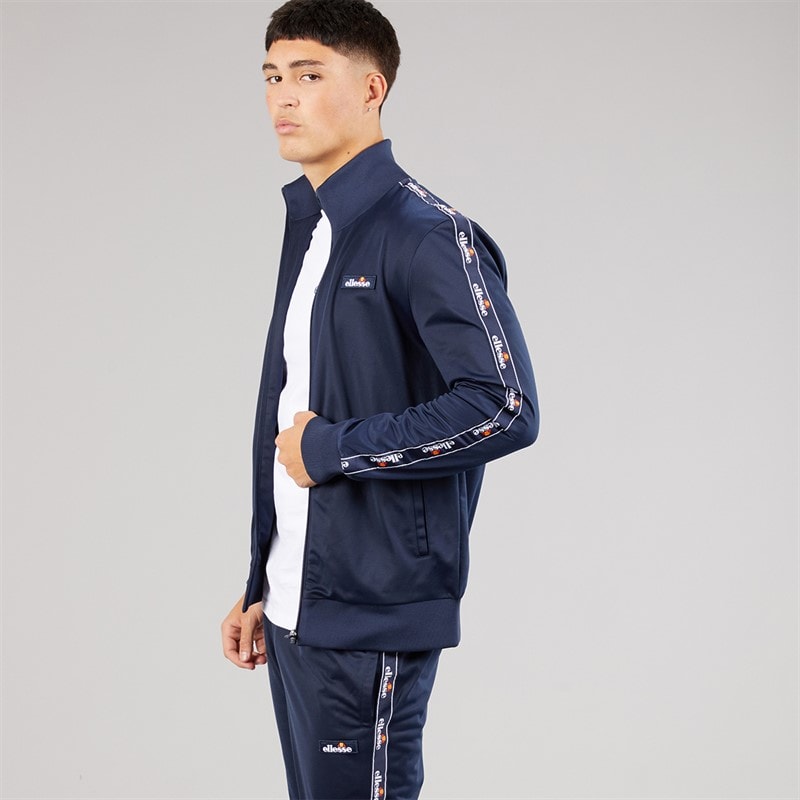 Mens Barelo Taped Poly Tracksuit Navy - Image 3