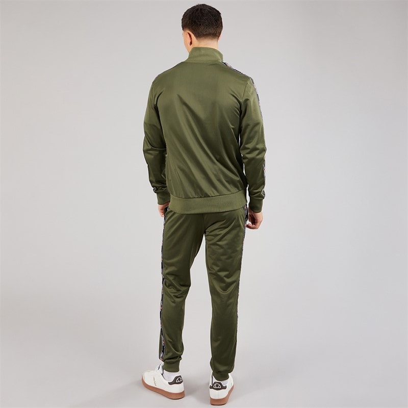 Mens Barelo Taped Poly Tracksuit Khaki - Image 2