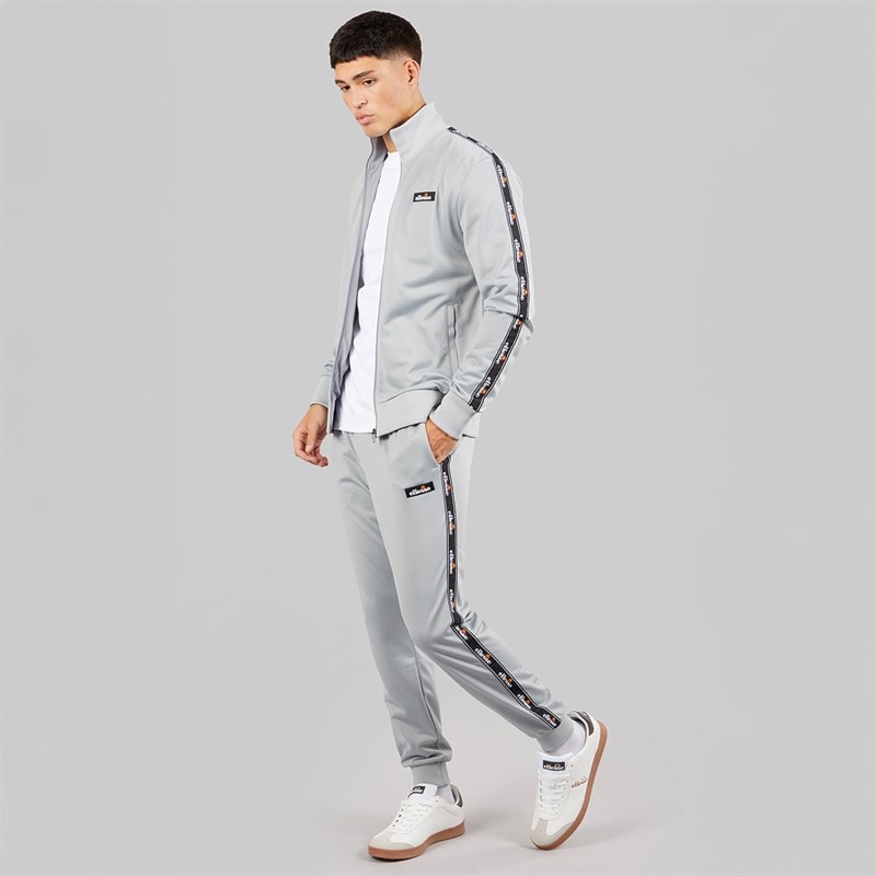 Mens Barelo Taped Poly Tracksuit Grey - Image 4