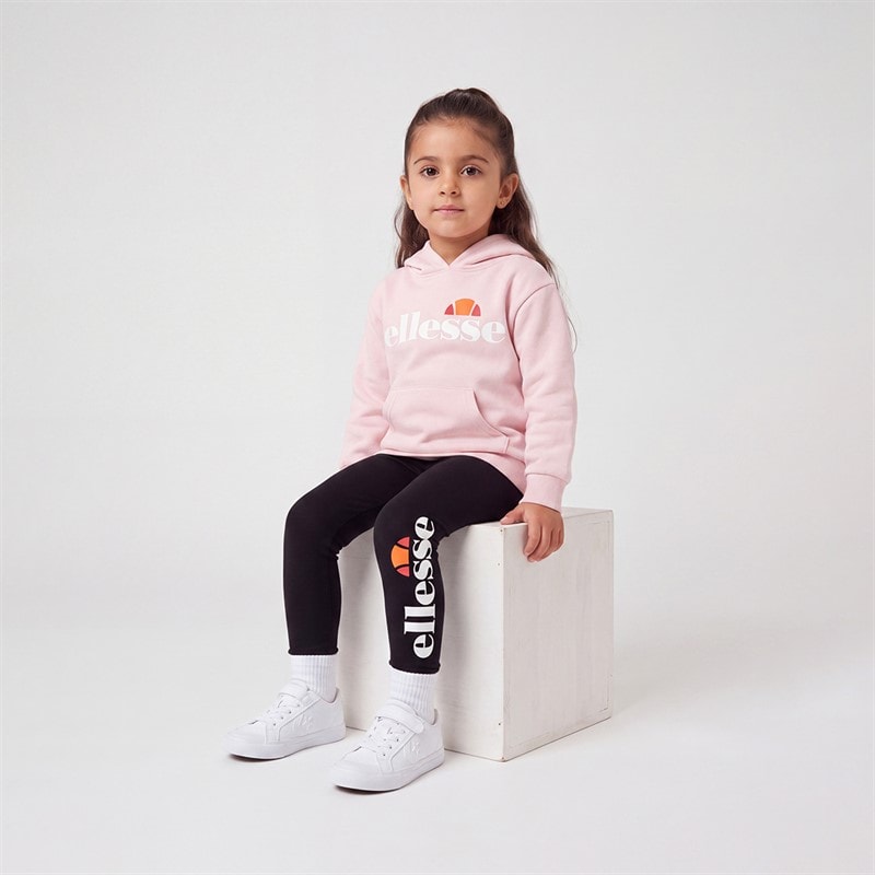 Girls Anya Logo Hoodie And Leggings Set Pink/Black - Image 4