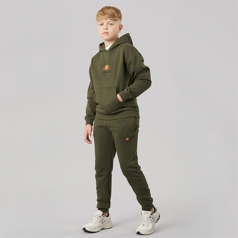 Junior Boys Joel Logo Tracksuit Khaki - Image 4