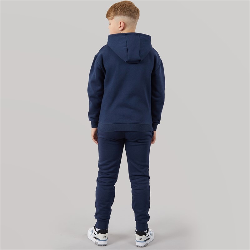 Junior Boys Link Logo Tracksuit Navy - Image 2