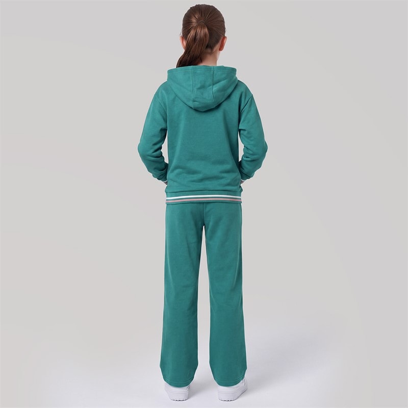 Junior Girls Jiana Bubble Print Logo Tracksuit Green - Image 2