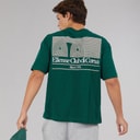 Mens Club Di Corsa Back Graphic T-Shirt Dark Green