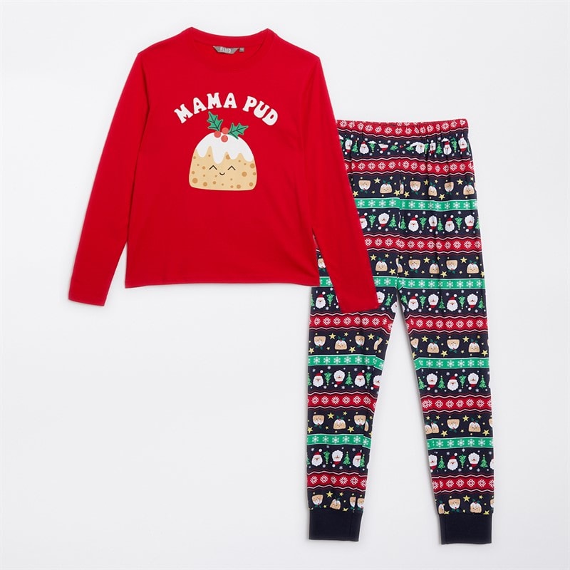 Womens Christmas Family Pyjama Set Multi - Image 2