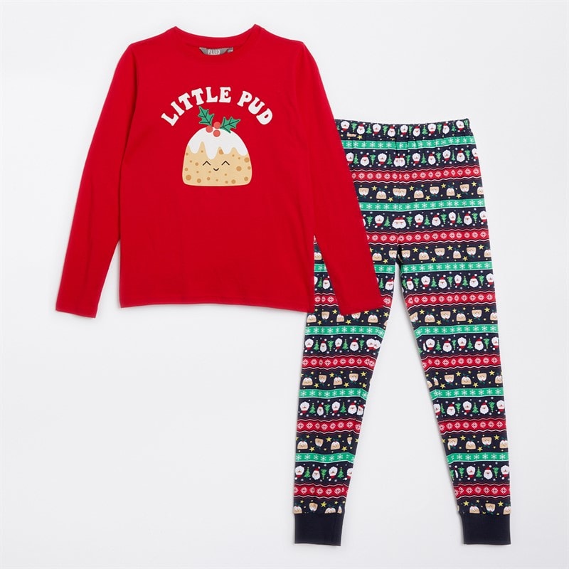 Girls Junior Christmas Family Pyjama Set Multi - Image 2