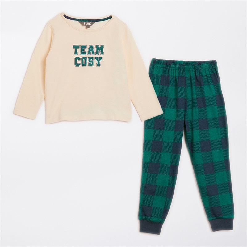 Infant Family Pyjama Set White/Green/Navy/Cream - Image 2