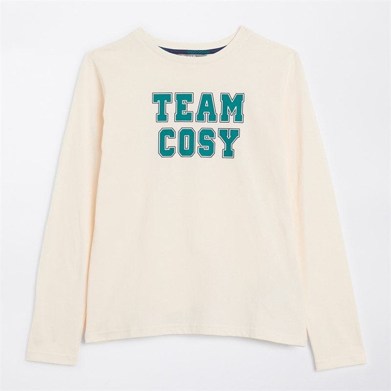 Womens Family Pyjama Set White/Green/Navy/Cream - Image 2