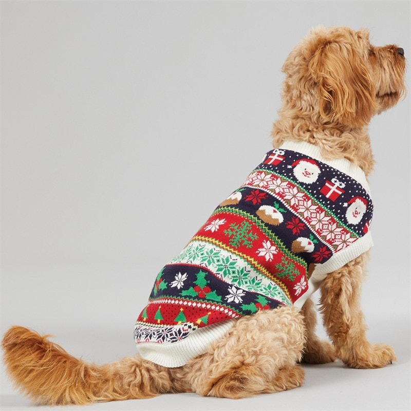 Dog Jacquard Christmas Jumper Multi - Image 2