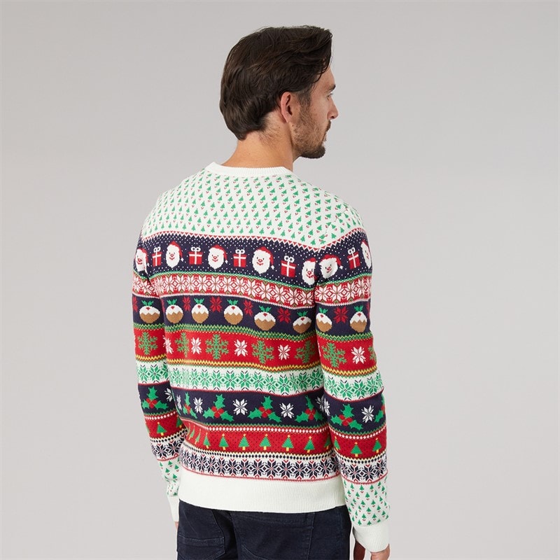 Mens Jacquard Christmas Jumper Multi - Image 2