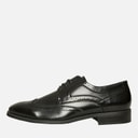 Mens Alfred Brogue Shoes Black Patent