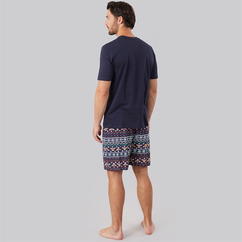 Mens Christmas Moose Pyjama Set Multi - Image 3