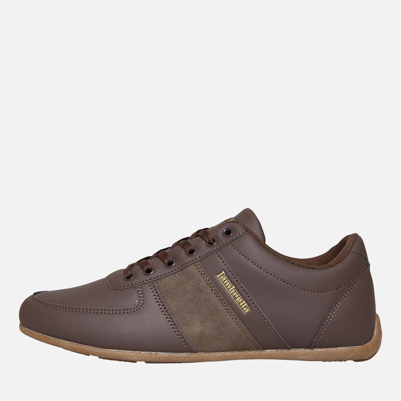 Lambretta Mens Euro Trainers Chocolate