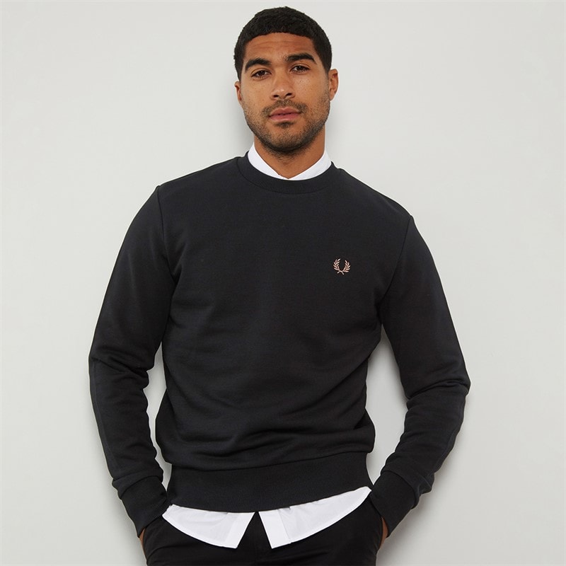 Fred Perry Mens Sweatshirt Black