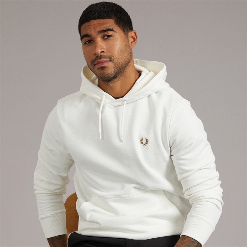 Fred Perry Mens Hoodie Snow White