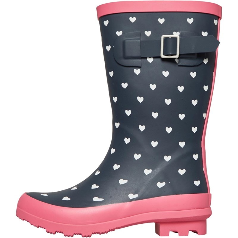 Board Angels Girls Print Wellies Blue/White - Image 2