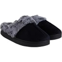 Womens Zoe Faux Fur Lined Mule Slippers Black