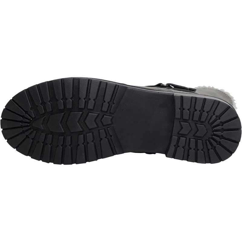 Womens Faux Fur Trim Boots Grey - Image 2