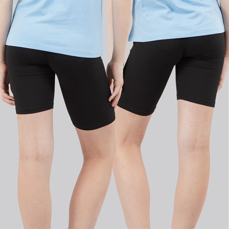 Girls Two Pack Cycling Shorts Black - Image 2