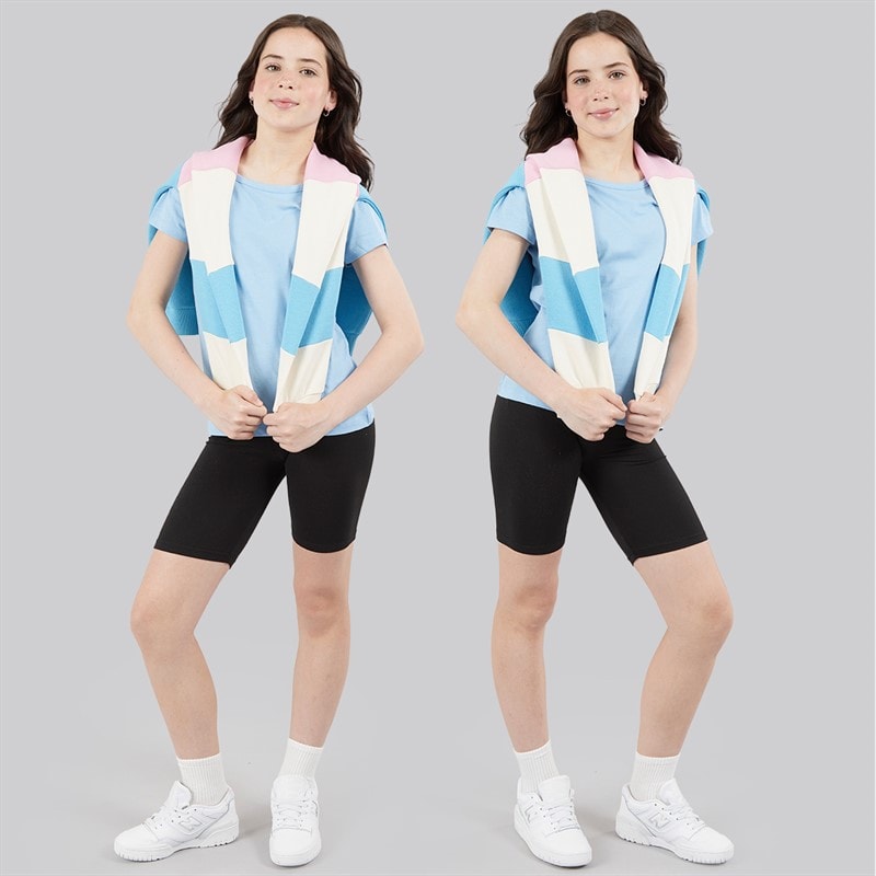 Girls Two Pack Cycling Shorts Black - Image 4