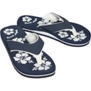 Womens EVA Toe Post Sandals Navy/White