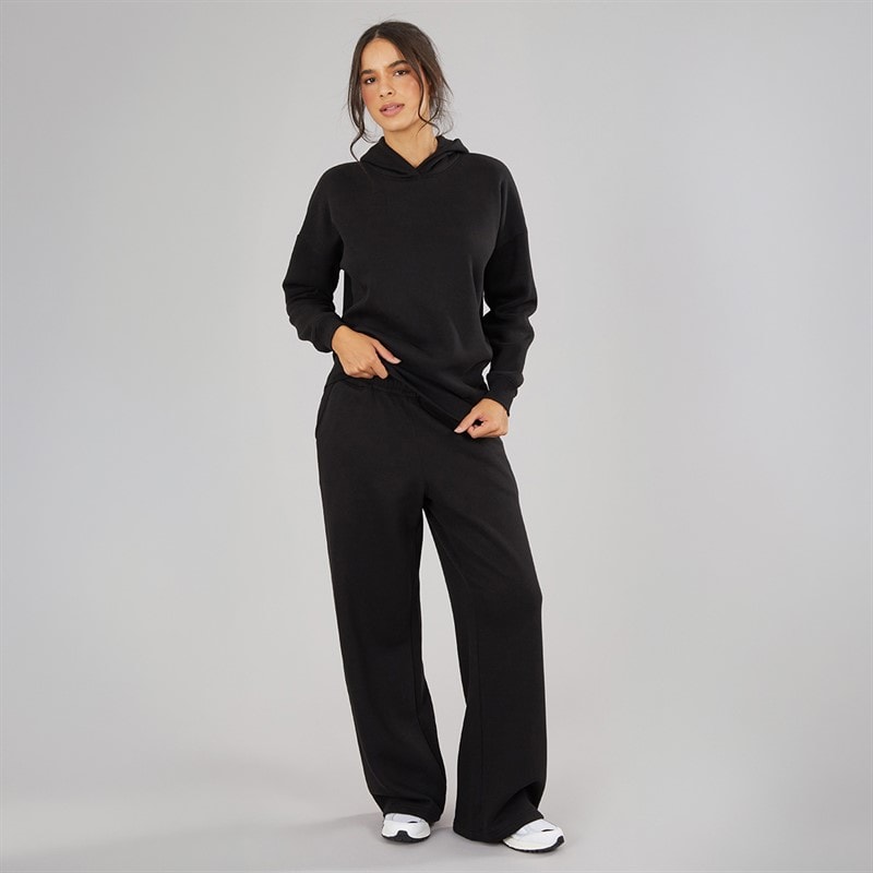 Board Angels Womens Hoodie And Wide Leg Joggers Tracksuit Black - Image 3