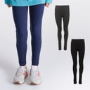 Girls Three Pack Leggings Black/Navy/Grey