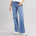 Womens Wide Leg Jeans Light Blue