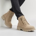 Womens Mitton Boots Beige