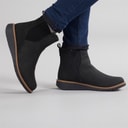 Womens Ella Wedge Chelsea Boots Black