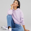 Womens Oversized Overhead Hoodie Lilac