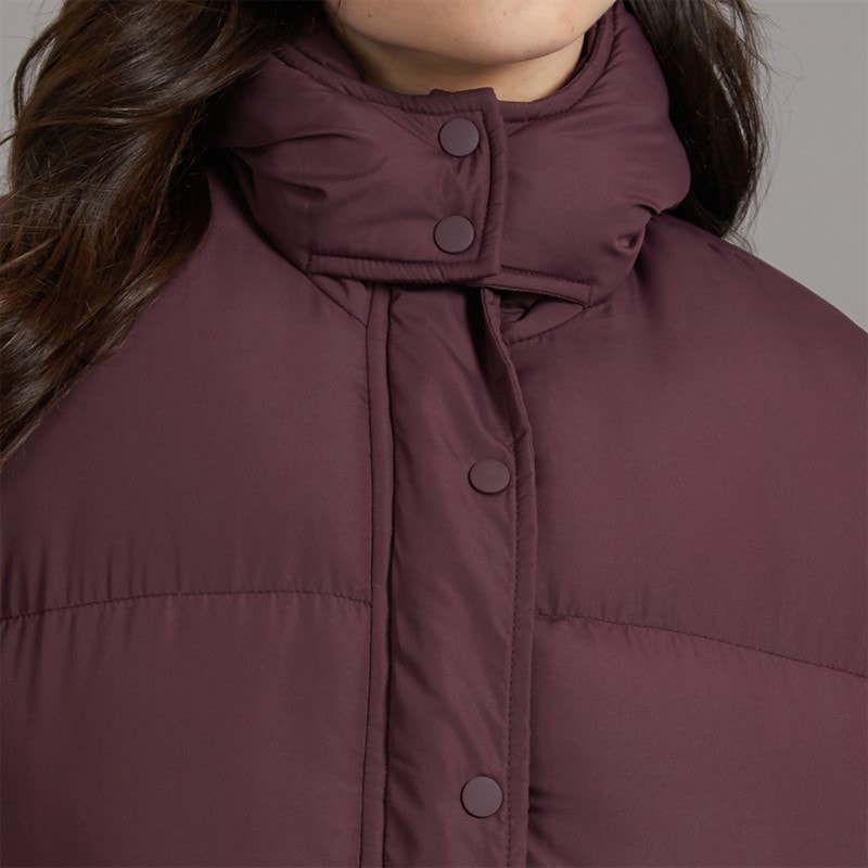 Girls Short Puffer Jacket Cherry Lacquer - Image 5