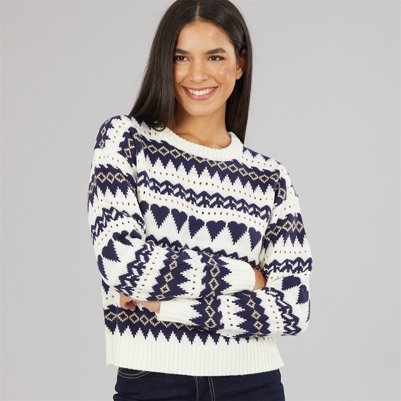 Board Angels Womens Fairilse Jumper Navy Multi