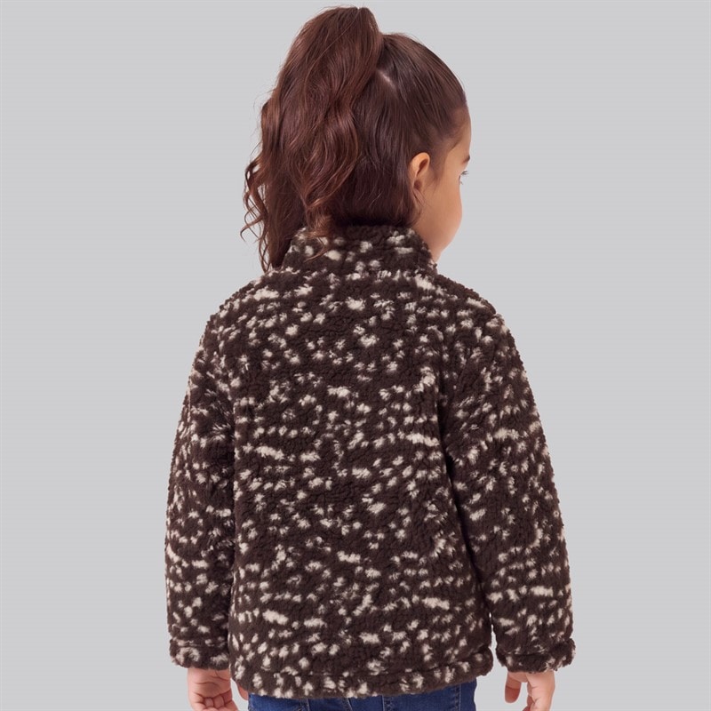 Girls Animal Print Full Zip Through Fleece Multi - Image 2