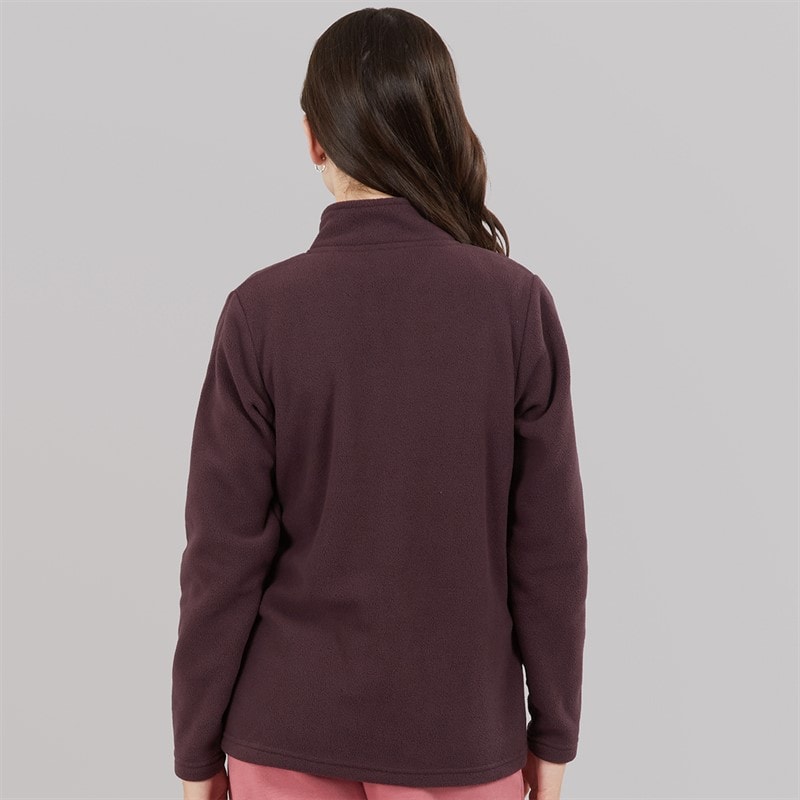 Girls Zip Through Microfleece Burgundy - Image 2