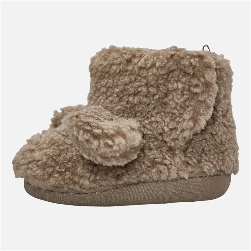 Girls Dog Bootie Slippers Cream/Multi - Image 2