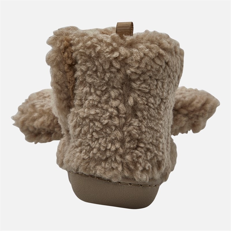 Girls Dog Bootie Slippers Cream/Multi - Image 4