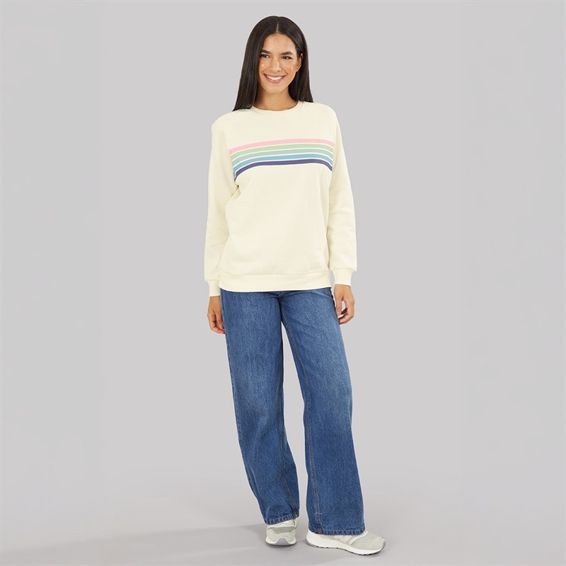 Womens Crew Neck Sweatshirt White Swan - Image 3