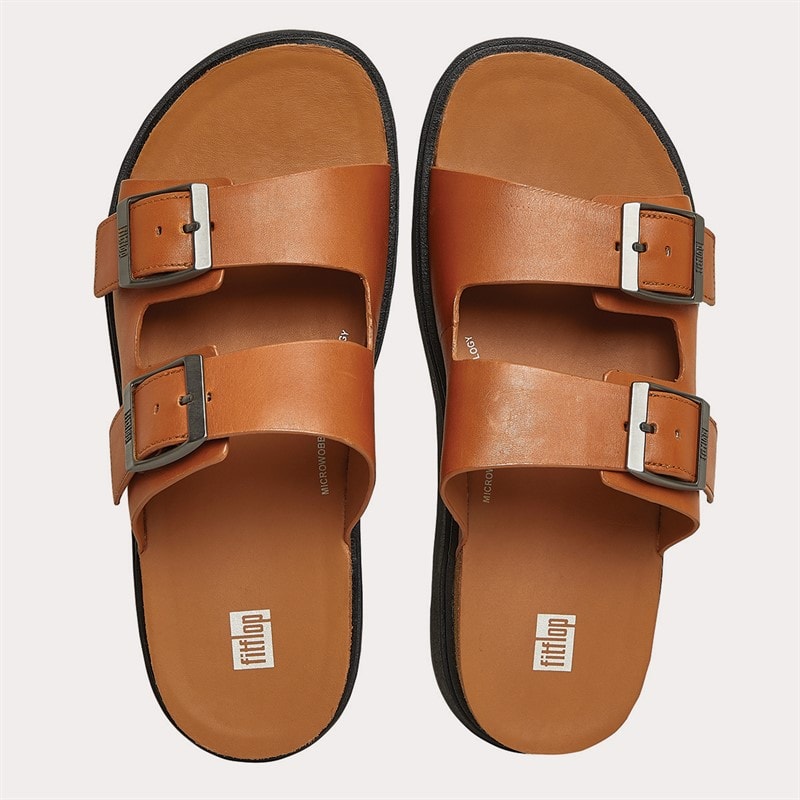 Mens Gen FF Double Buckle Sandals Light Tan - Image 3