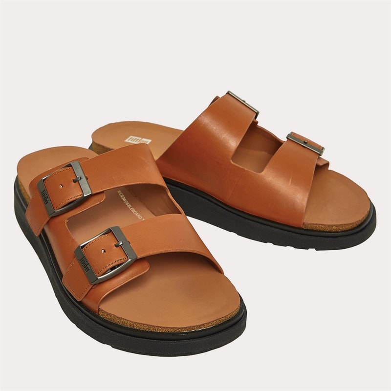 Mens Gen FF Double Buckle Sandals Light Tan - Image 4