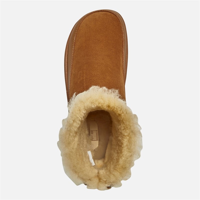 Womens Gen-FF Ultra-Mini Double-Faced Shearling Boots Desert Tan - Image 4