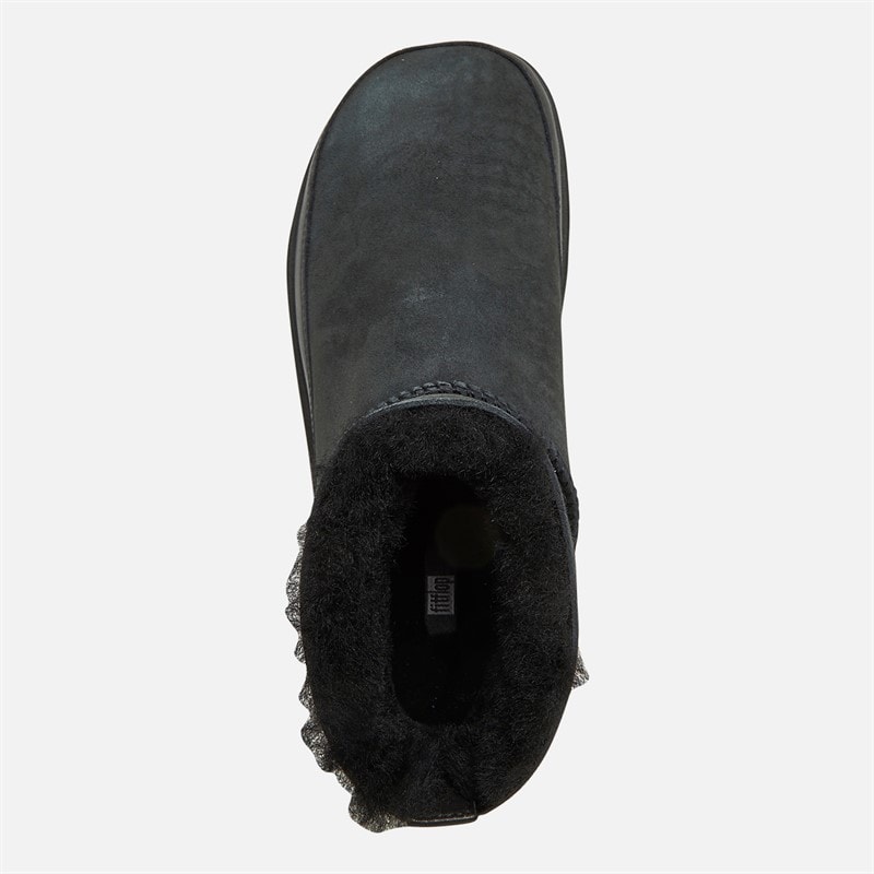 Womens Gen-FF Ultra-Mini Double-Faced Shearling Boots All Black - Image 4